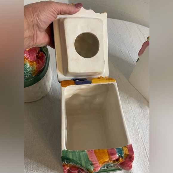 Cracker Barrel 1996 Harvest basket Canister 3 Piece Fruit Veggie Weave Basket - Picture 5 of 8